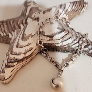 14k White Gold Pearl Bracelet